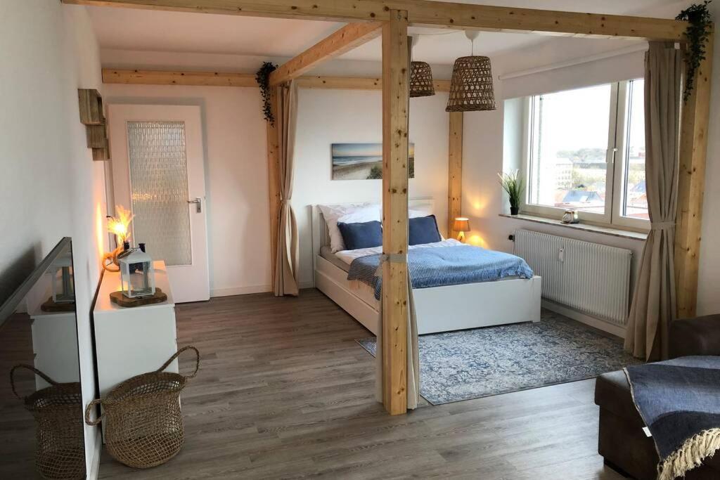Yachtpanorama Weser Und Yachthafenblick 1 Zi 7Og Bremerhaven Dış mekan fotoğraf